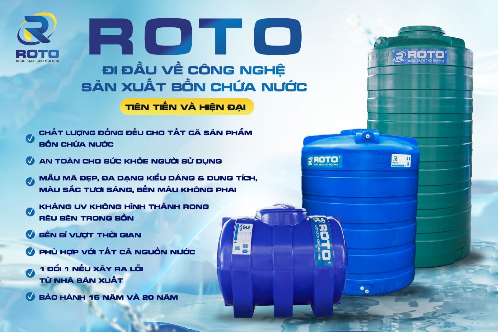 Bồn chứa nước ROTO - An toàn và Bền bỉ 