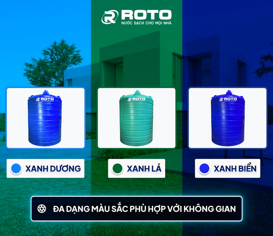 Bồn nước nhựa 10000 lít - Đa dạng màu sắc, phù hợp với không gian Bồn nước nhựa 10000 lít - Đa dạng màu sắc, phù hợp với không gian