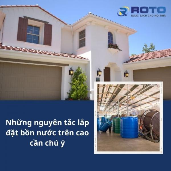 Nguyên tắc lắp đặt bồn nước trên mái nhà cần chú ý